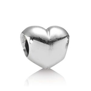 Retired Pandora Big Heart Solid Sterling Silver Charm, 925
